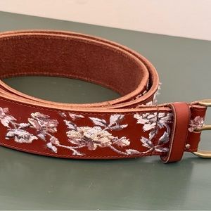 Lucky Brand Brown Belt with Decorative Pattern